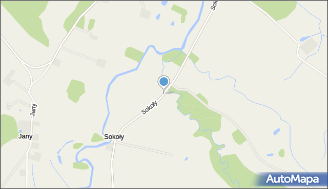 Sokoły gmina Gołdap, Sokoły, mapa Sokoły gmina Gołdap