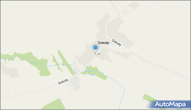 Sokoły gmina Stawiski, Sokoły, mapa Sokoły gmina Stawiski