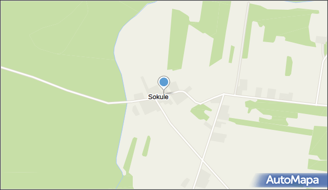 Sokule gmina Drelów, Sokule, mapa Sokule gmina Drelów