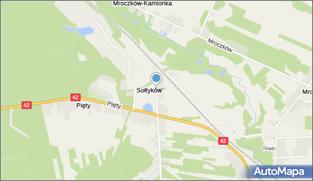 Sołtyków gmina Bliżyn, Sołtyków, mapa Sołtyków gmina Bliżyn
