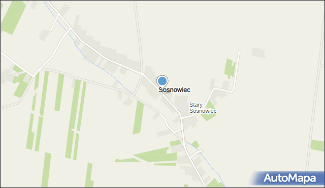 Sosnowiec gmina Sędziszów, Sosnowiec, mapa Sosnowiec gmina Sędziszów