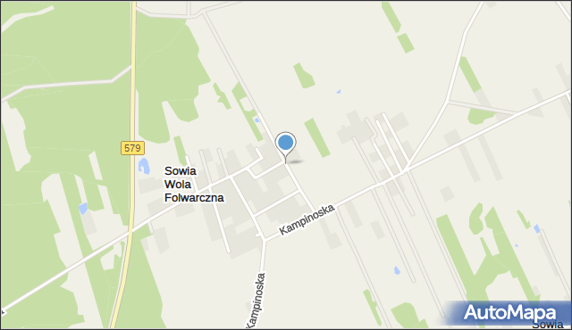 Sowia Wola Folwarczna, Sosnowa, mapa Sowia Wola Folwarczna