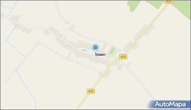 Sowin gmina Łambinowice, Sowin, mapa Sowin gmina Łambinowice