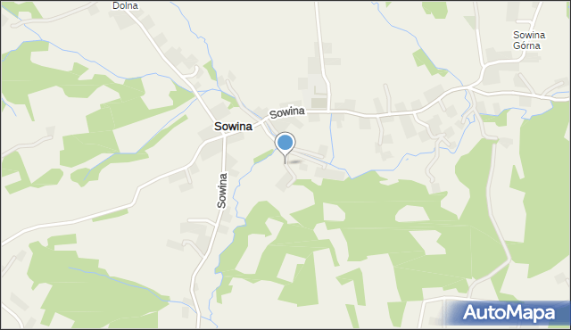 Sowina gmina Kołaczyce, Sowina, mapa Sowina gmina Kołaczyce