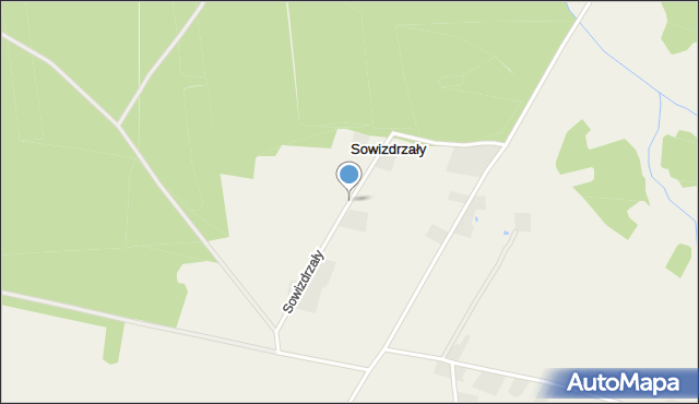 Sowizdrzały gmina Klonowa, Sowizdrzały, mapa Sowizdrzały gmina Klonowa