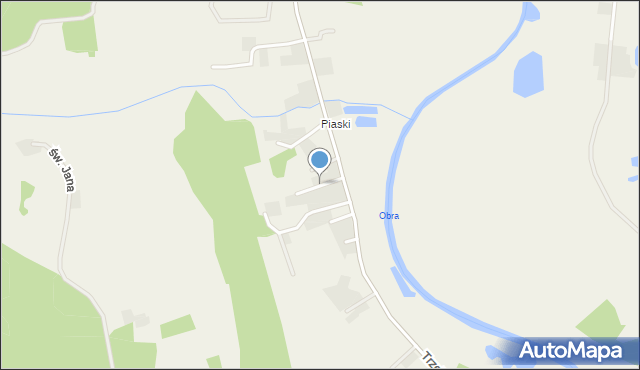 Strzyżewo gmina Zbąszyń, Sosnowa, mapa Strzyżewo gmina Zbąszyń