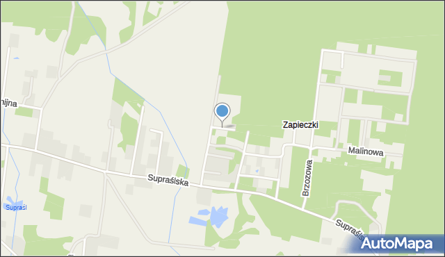 Studzianki gmina Wasilków, Sosnowa, mapa Studzianki gmina Wasilków