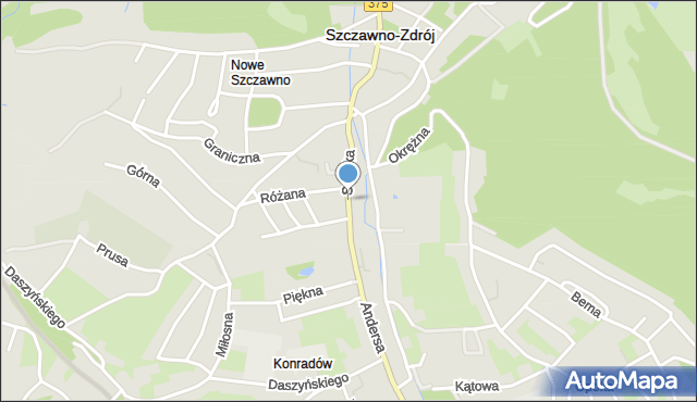 Szczawno-Zdrój, Solicka, mapa Szczawno-Zdrój