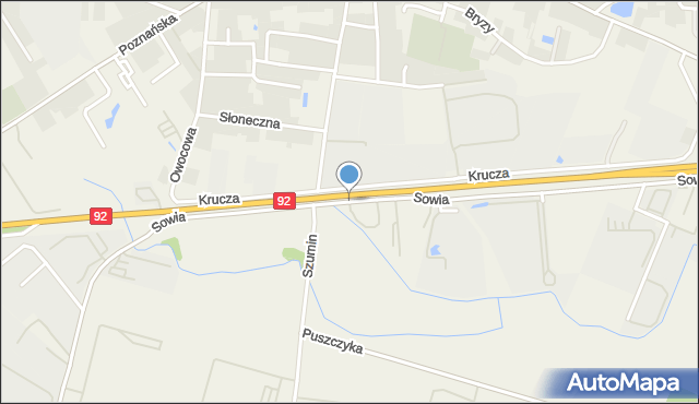 Tarnowo Podgórne, Sowia, mapa Tarnowo Podgórne