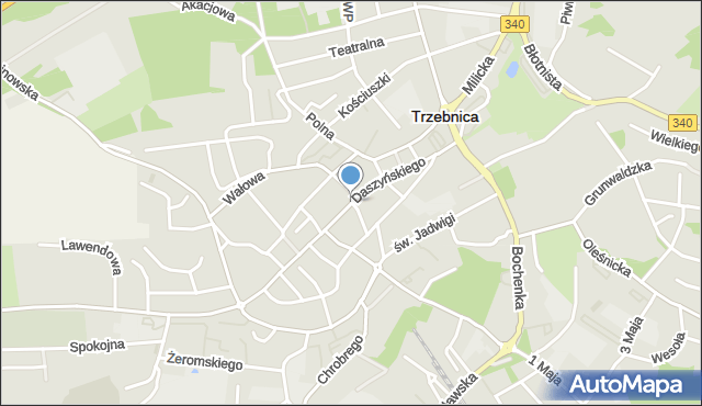 Trzebnica, Solna, mapa Trzebnica