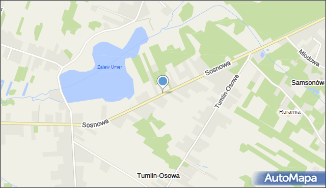 Tumlin-Osowa, Sosnowa, mapa Tumlin-Osowa