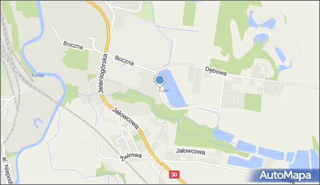 Uniegoszcz, Sosnowa, mapa Uniegoszcz