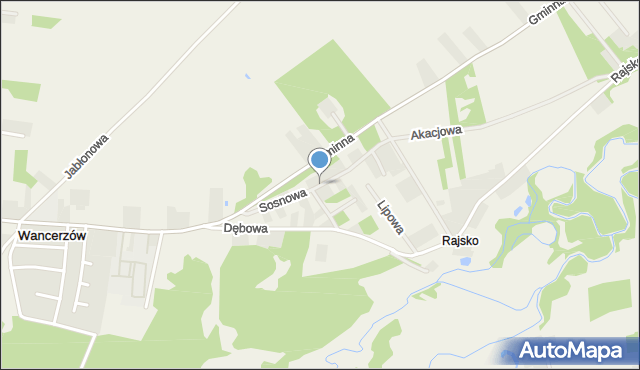 Wancerzów, Sosnowa, mapa Wancerzów