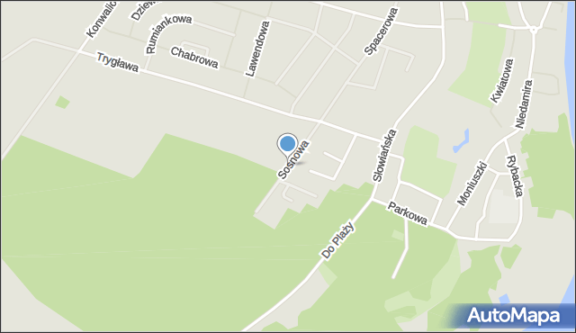 Wolin, Sosnowa, mapa Wolin