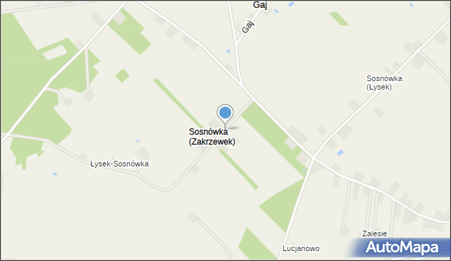Zakrzewek gmina Wierzbinek, Sosnówka (Zakrzewek), mapa Zakrzewek gmina Wierzbinek