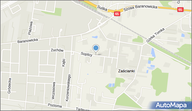 Zaścianki gmina Supraśl, Soplicy Jacka, mapa Zaścianki gmina Supraśl
