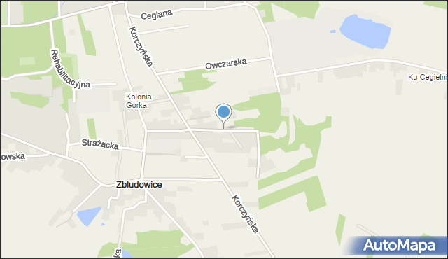 Zbludowice, Sosnowa, mapa Zbludowice