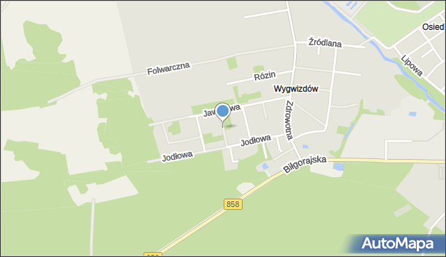 Zwierzyniec powiat zamojski, Sosnowa, mapa Zwierzyniec powiat zamojski