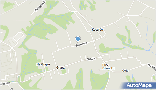 Żywiec, Sosnowa, mapa Żywiec