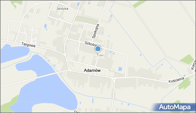 Adamów powiat łukowski, Spacerowa, mapa Adamów powiat łukowski