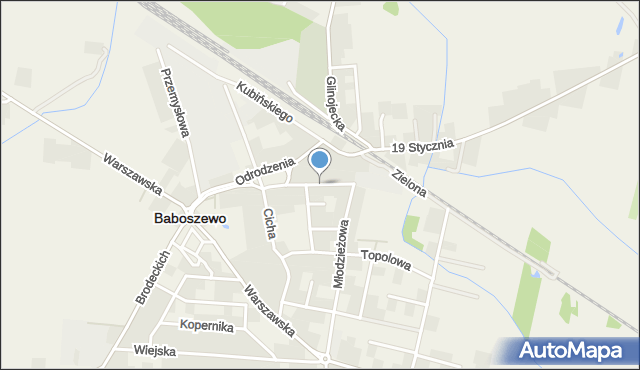 Baboszewo, Sportowa, mapa Baboszewo