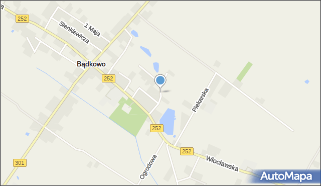 Bądkowo powiat aleksandrowski, Spółdzielcza, mapa Bądkowo powiat aleksandrowski