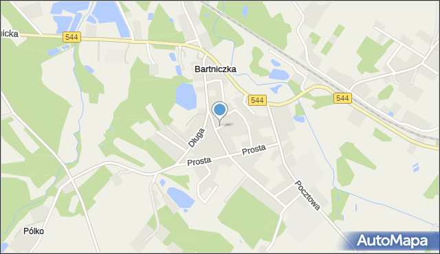 Bartniczka, Spokojna, mapa Bartniczka