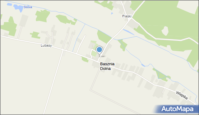 Basznia Dolna, Sportowa, mapa Basznia Dolna