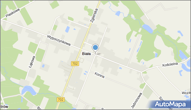 Biała gmina Zgierz, Spacerowa, mapa Biała gmina Zgierz