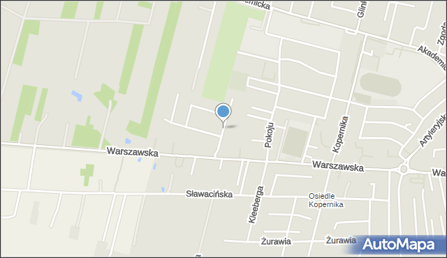 Biała Podlaska, Spacerowa, mapa Białej Podlaskiej