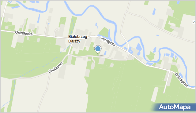 Białobrzeg Dalszy, Spokojna, mapa Białobrzeg Dalszy