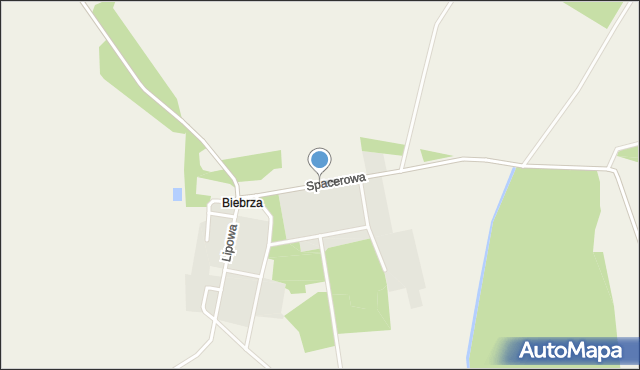 Biebrza, Spacerowa, mapa Biebrza