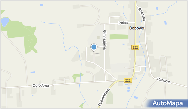 Bobowo powiat starogardzki, Spacerowa, mapa Bobowo powiat starogardzki