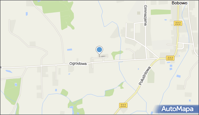 Bobowo powiat starogardzki, Spokojna, mapa Bobowo powiat starogardzki