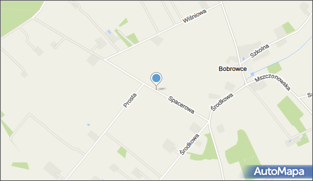Bobrowce, Spacerowa, mapa Bobrowce