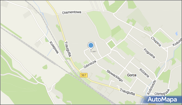 Boguszów-Gorce, Spokojna, mapa Boguszów-Gorce