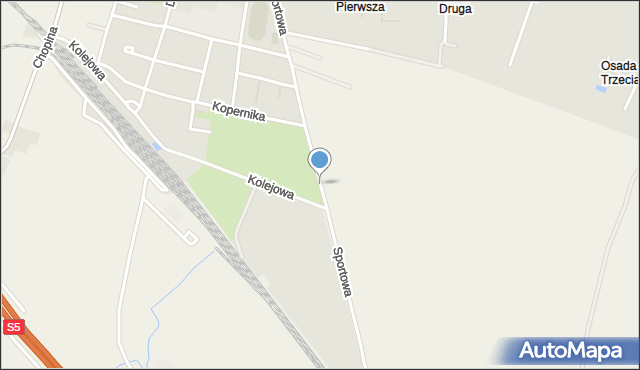 Bojanowo powiat rawicki, Sportowa, mapa Bojanowo powiat rawicki