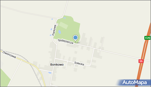 Bonikowo, Spółdzielcza, mapa Bonikowo