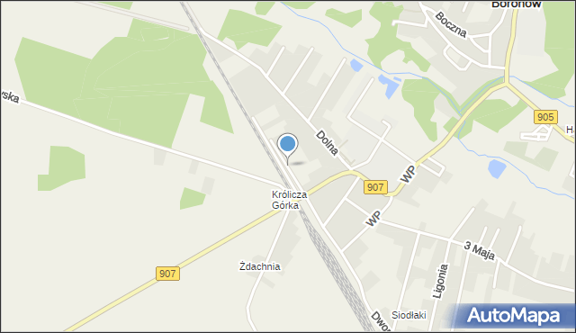 Boronów, Sportowa, mapa Boronów