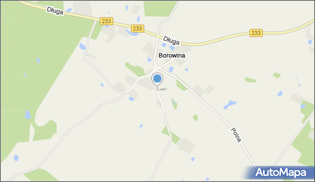 Borowina gmina Przywidz, Spacerowa, mapa Borowina gmina Przywidz