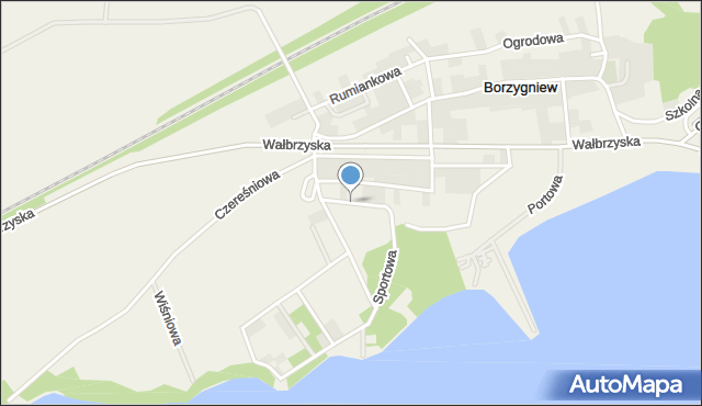 Borzygniew, Sportowa, mapa Borzygniew