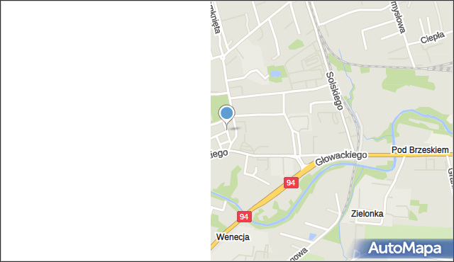 Brzesko, Spółdzielcza, mapa Brzesko