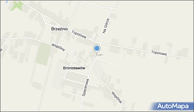 Brzeźnio, Spółdzielcza, mapa Brzeźnio