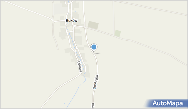 Buków gmina Żarów, Spokojna, mapa Buków gmina Żarów