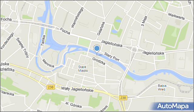 Bydgoszcz, Spichlerna, mapa Bydgoszczy