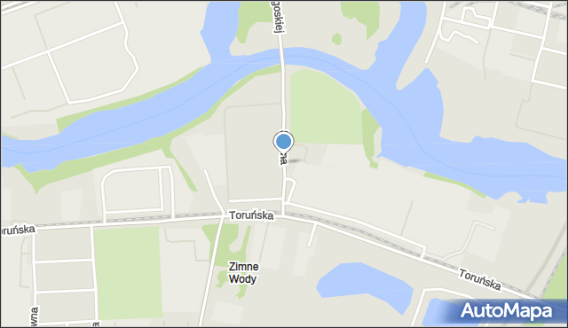 Bydgoszcz, Sporna, mapa Bydgoszczy