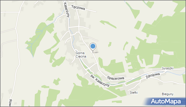 Cięcina, Spacerowa, mapa Cięcina