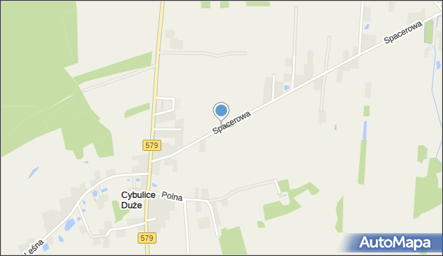 Cybulice Duże, Spacerowa, mapa Cybulice Duże