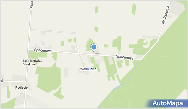 Cynków gmina Koziegłowy, Spacerowa, mapa Cynków gmina Koziegłowy