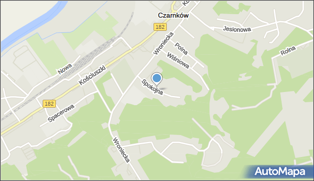 Czarnków, Spokojna, mapa Czarnków